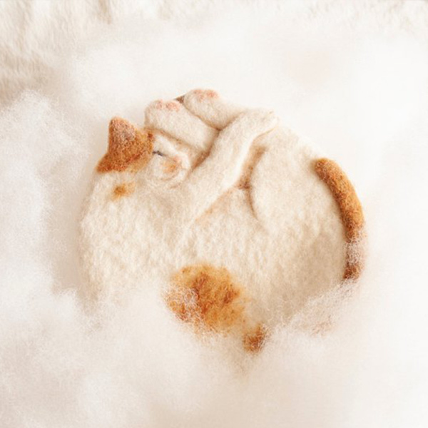 Rulla ihop katt underlägg kommer med ett enkelt handgjort DIY materialpaket