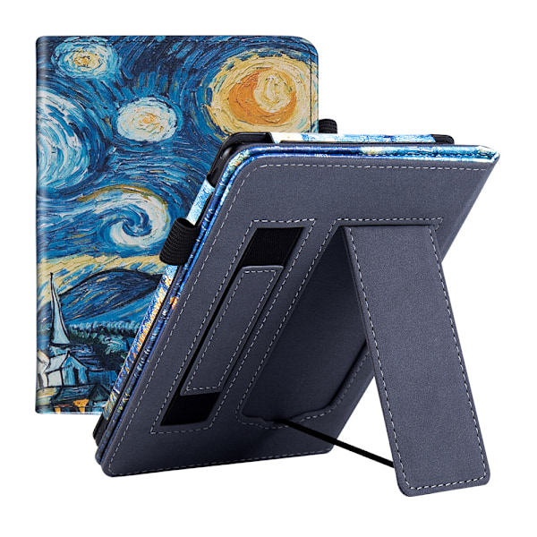 Kindle Paperwhite 11:e generation fodral - 2021, 6,8 tum Kindle fodral med automatisk sömn/vakna-funktion, fodral med vikbart stativ