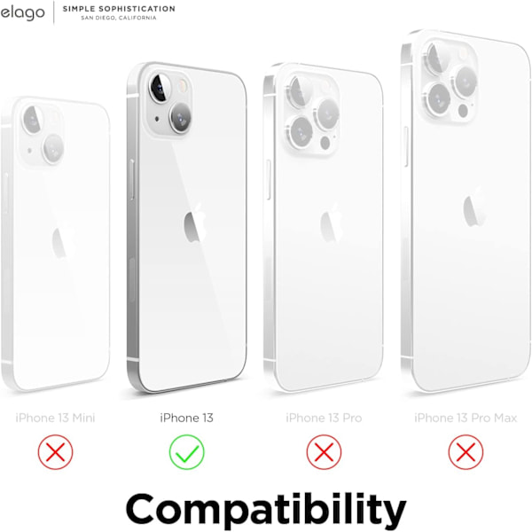 Flytande Silikonfodral Kompatibelt med iPhone 13 (6.1 Tum Premium Silikon, Fullt Skydd - Stötsäkert, Repskydd