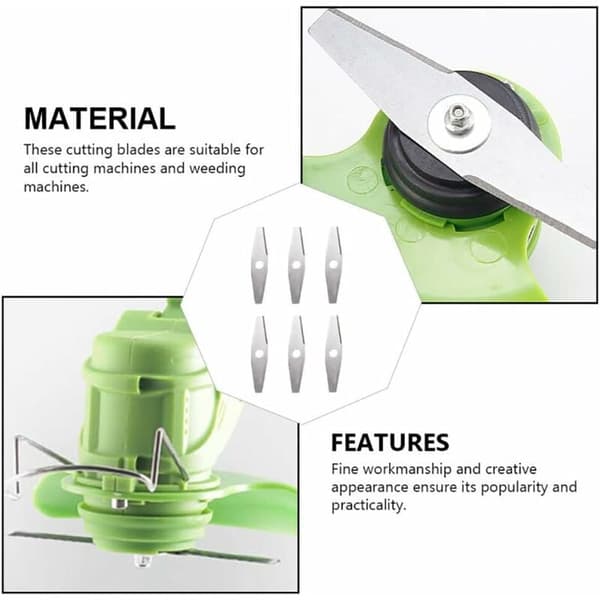 Reserveblad for gresstrimmer, 24V trådløs gresstrimmer med batterimetallblad, tilbehør til elektrisk busksaks, for trådløs gresstrimmer hagetrimming, metallblad