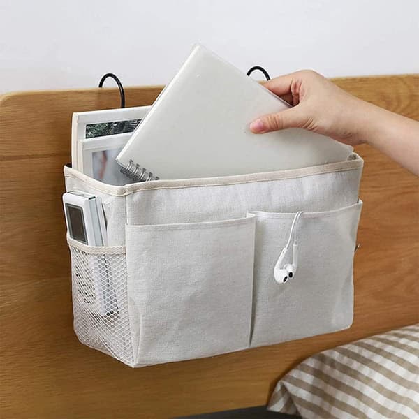 Sengebord Organizer, Henge Sengelomme, Sengelampe