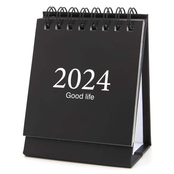 1 svart mini skrivbords kalender