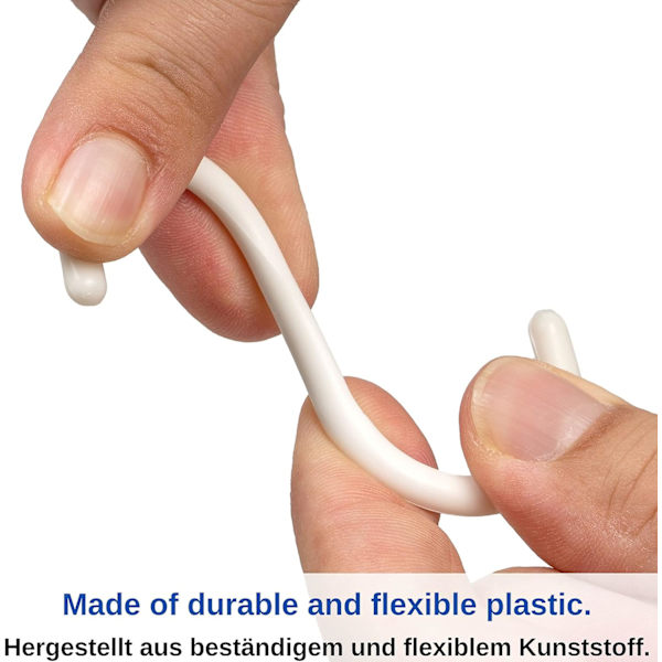 Vita duschdraperiringar, 12-pack, diameter 4,6 x 2,9 cm