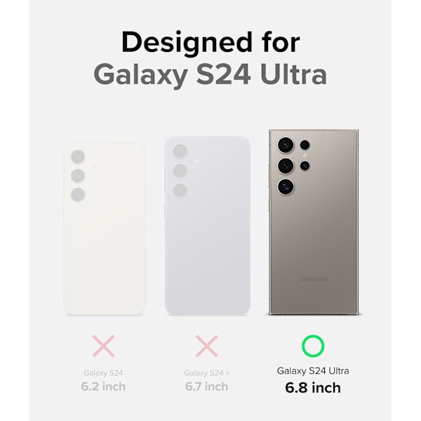 Kompatibel med Samsung Galaxy S24 Ultra Skal, Lämna Inga Fingeravtryck och Halksäker, Bekväm Grepp Anti-Fingeravtryck