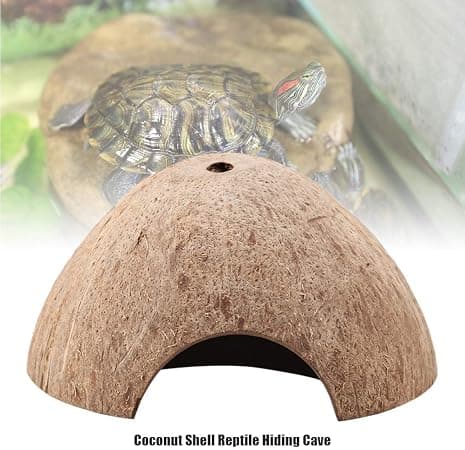 Reptilskjulested Hule, Naturlig Kokosnøttskall Reptil Hule Skjulested