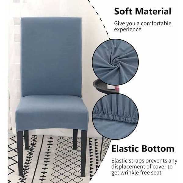 Stretch Chair Covers Set of 4, Universal Dining Chair Protector C