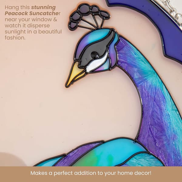 1 kpl Bits and Pieces - Auringonsieppaaja Lasinen Peacock - Majestic