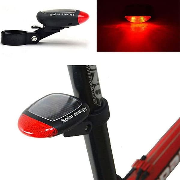 Solcellsdriven Cykel LED-strålkastare + Baklykta