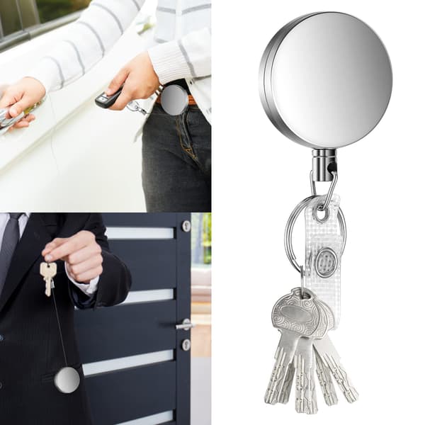 4 stk. robuste, indtrækkelige badgeholder-ruller