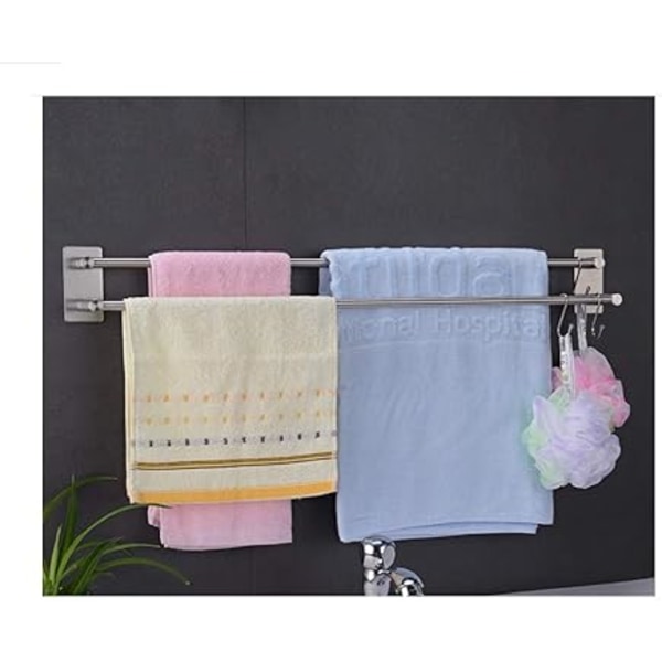 40cm Self Adhesive Double Towel Rack for Bathroom or Kitchen