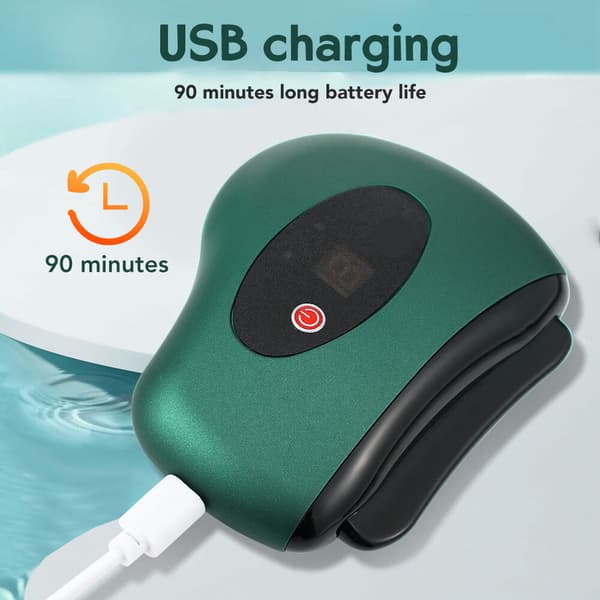 Elektrisk skrapebrett med 9 hastigheter, vibrasjon, oppvarming og timer - 3 moduser