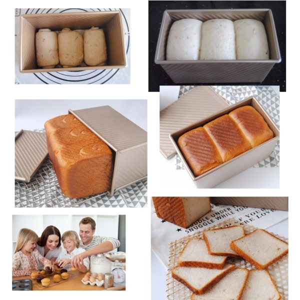 Pullman brødform med lokk for bølgebrød med lokk (21,5 x 12 x 11 cm)