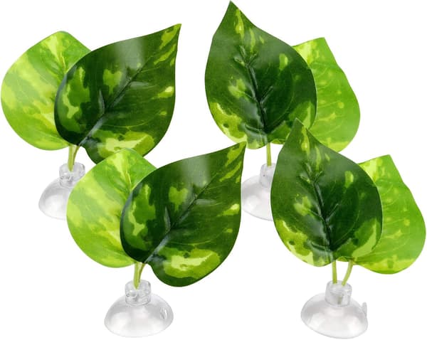 4 st Akvarium Dekoration Växter med Sugkopp Betta Blad