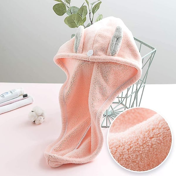 2 Pack Turban Handdukar Superabsorberande och Snabbtorkande Hår