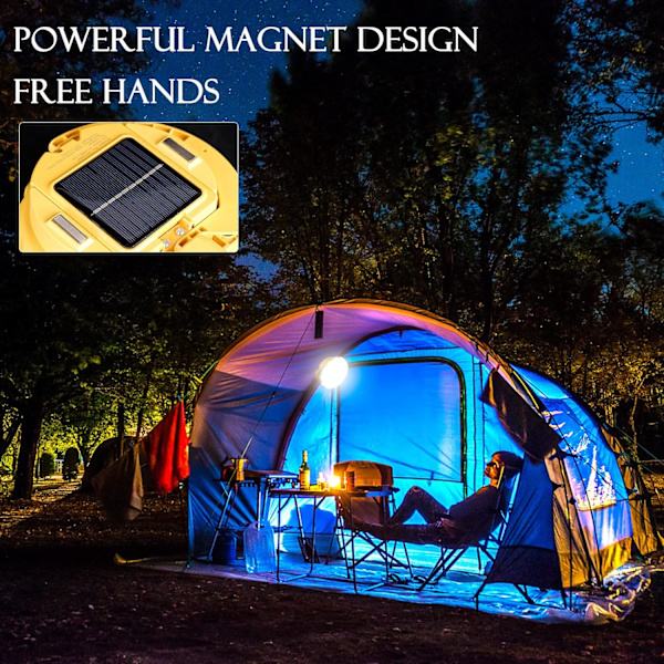 4800mAh Solcelled LED Campinglys med Type-C Oppladbart Camping