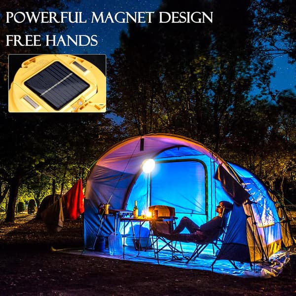 4800mAh Solcells LED Campinglampa med Typ-C Laddningsbar Camping