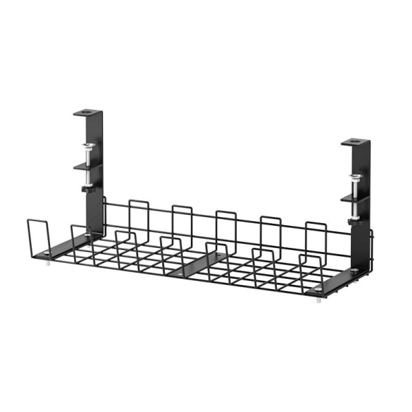 1 Stycke Svart Under-Bords Kabelhanteringstråg, Borrfri, Metall