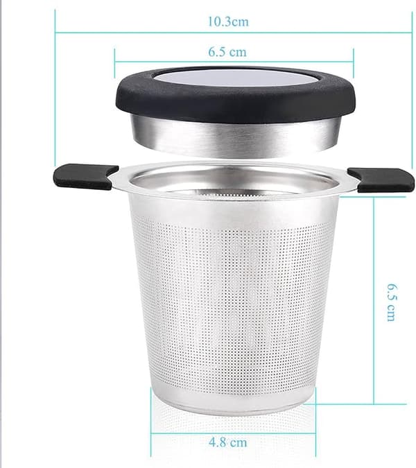 Rostfritt Stål Te-filter Te-infuser Te-sil med Fina Hål