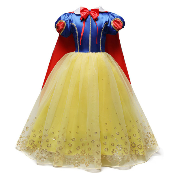 Snövit Princess Dress Child Girl Cape, Halloween födelsedag
