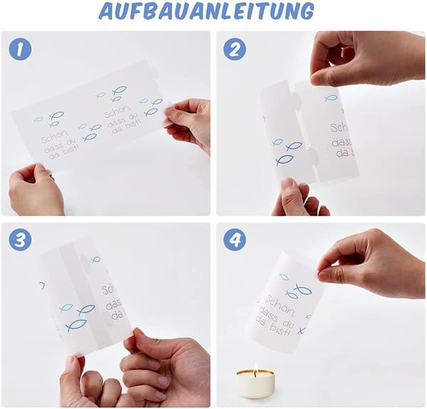 8 stk blå Lysdeksel for Hellig Kommunion Lysdeksel Gutter