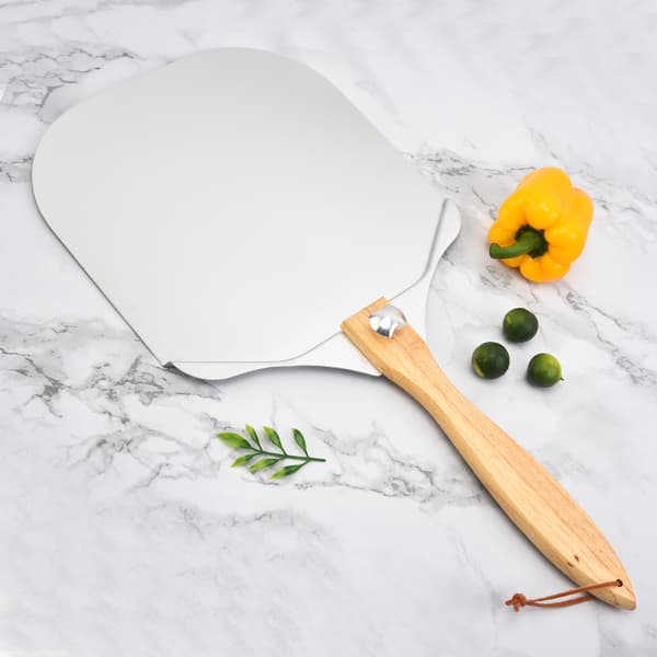 Pizza-spade, pizzaspade med sikkerhetsbakplate og sammenleggbar