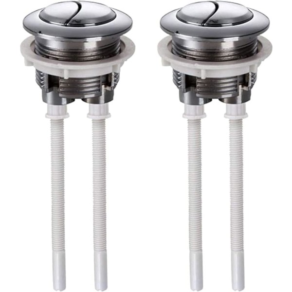 2 Pakk (38mm) Toalett Dobbel Spyl Trykknapp, Toalettknapp