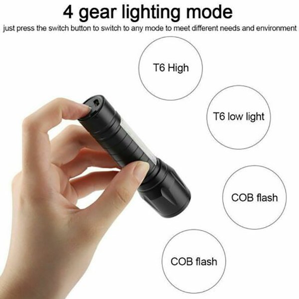 Mini Zoom Strækbar LED Arbejdslys Stærk USB Genopladelig