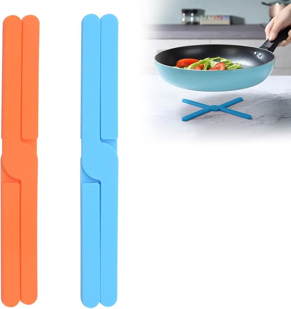 2 Stykker Kreative Silikon Isolationsmåtter Foldbare Pandermåtter Trivet