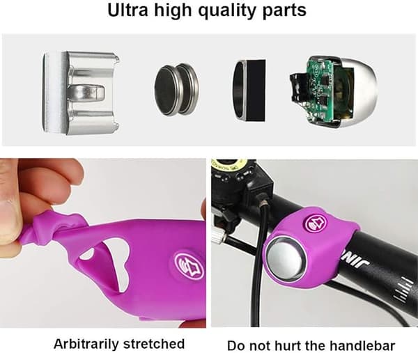 Horn för cykel, elcykel, scooter, dörrklocka, mini elektronisk