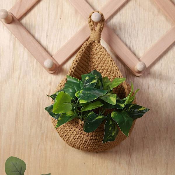 Veggmonterte frukt- og grønnsakskurver, Jute Dråpeform