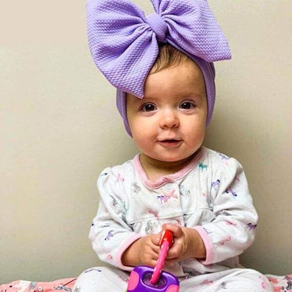 5 kpl vauvan turban-setti (vaaleanpunainen, vaaleanpunainen, violetti, keltainen, punainen) syntymähattu