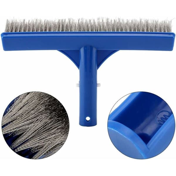 Blå - 1 simbassäng väggborste 25,2 x 4,5 cm Plast rengöring