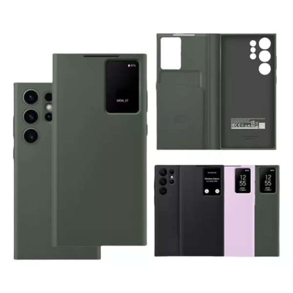 Para Samsung S23ultra Chip Telefonfodral Smart Fönsterfodral