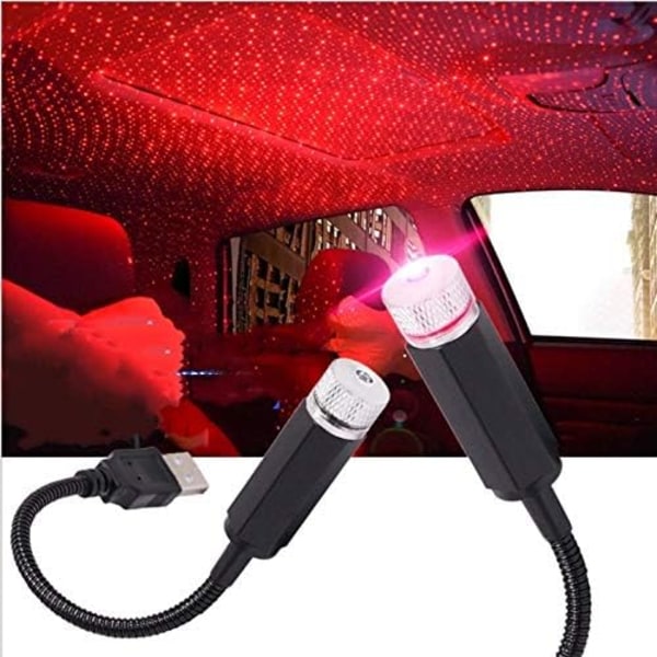 1stk Romantisk USB Tak Starlight Projektor Bil Interiør Natt