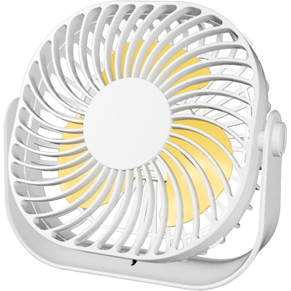 Bærbar USB Mini Bordventilator, 2 Hastigheder Skrivebordsventilator