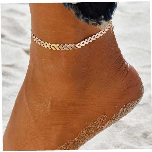 1 st (Silver) Generisk Sterling Silver Anklet för Kvinnor 925 Silver