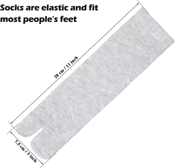 6 paria sormikkaita unisex-tabi-split-toe-sukkia varvassukkia