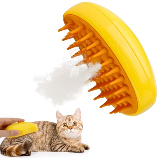 Cat Steam Brush, Self Cleaning Steam Cat Brush for Removing Tangl