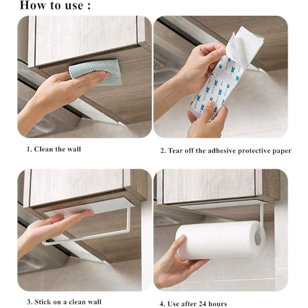 Itsekiinnittyvä paperiteline Paperitelineet Paperitelineen annostelijassa Paperiteline Seinälle kiinnitettävä Keittiöpaperiteline Keittiöön