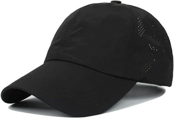 Dam Ponytail Baseball Cap Mesh Justerbar Hög Messy Bun Snabbt