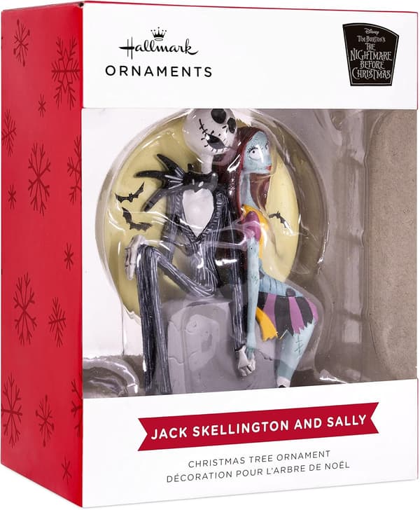 Tim Burtons The Nightmare Before Christmas Jack og Sally på Gravstein Julepynt
