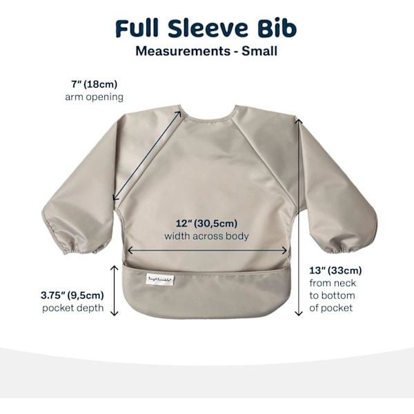 Masseresistent Baby-Smekke, 2-pak Langærmet Smekke Outfit, Vandtætte Smekker til Småbørn, Maskinvaskbar, Trækfast