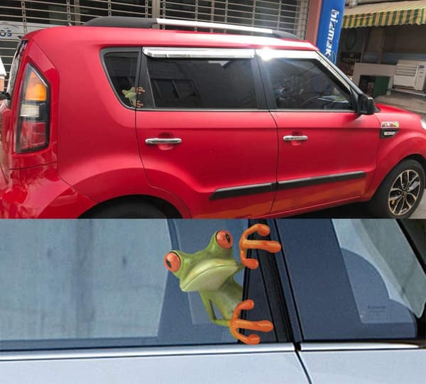 2 st Söta Peep Frog Roliga Bilstickers Lastbilsfönsterdekaler Bil