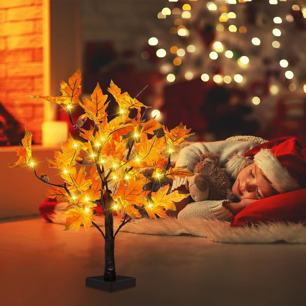 1 stycke Blinkande Träd, Julgran med 24 LED 60cm Ljus, Bonsai