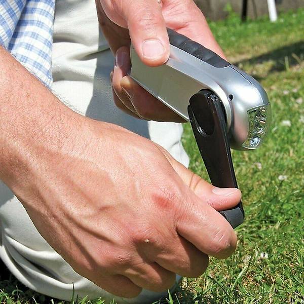 Handvev ficklampa Ingen batterier krävs, miljövänlig, för camping, vandring