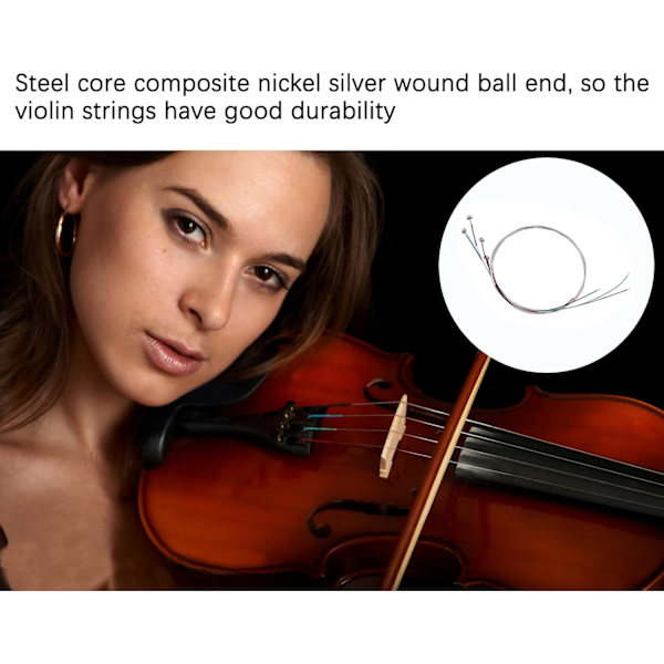 4 st Universal Violinsträngar Klassisk Silver Stråkinstrument