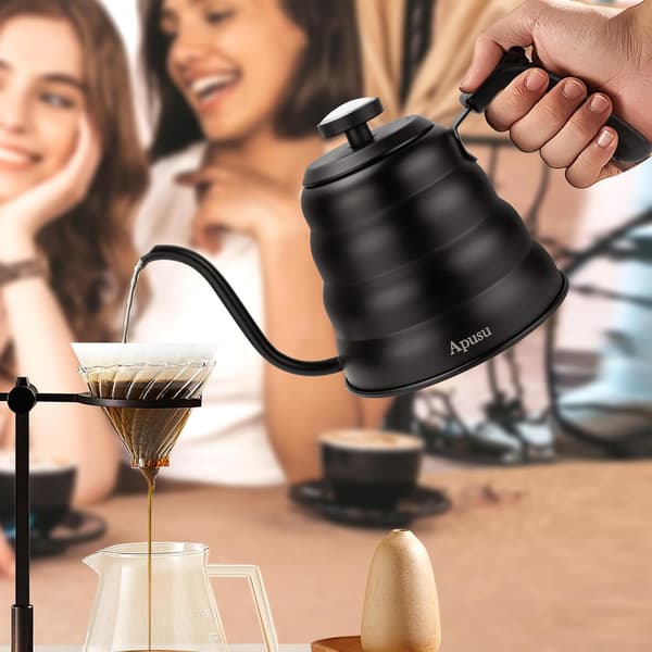 Teepannu lämpömittarilla 1000ml, Musta, 1 kpl