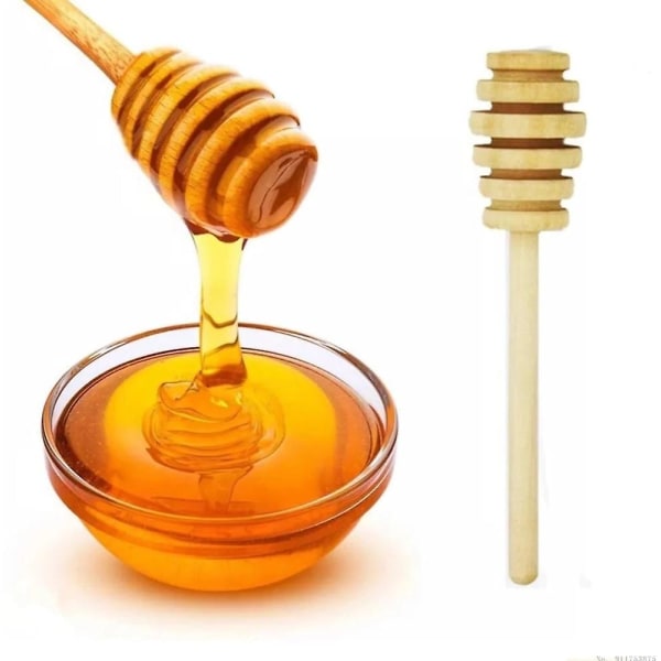 2 st honungspinne av trä 8/10/15 cm honungssked honungssked honung