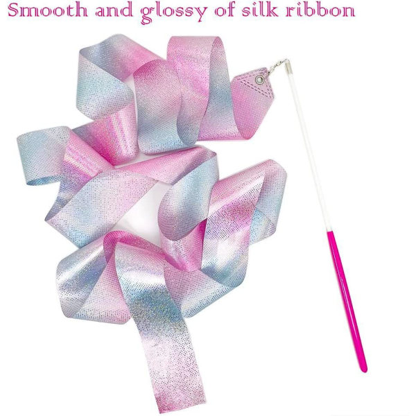 4pcs Artistic gymnastics with dance ribbons, ribbons, pink blue