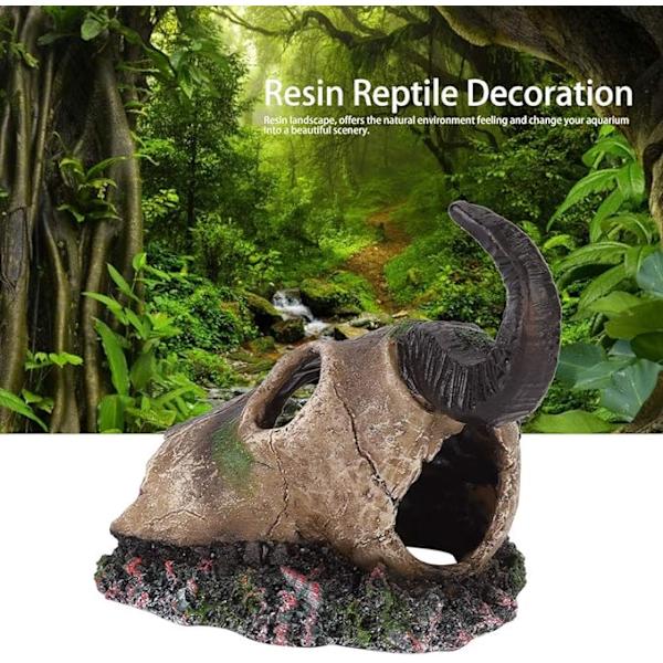 Harpiks reptil ornamenter, simulering harpiks akvarium, glass